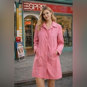 Vintage Esprit bubblegum Trench rain-Coat size L